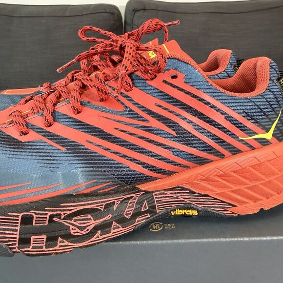 Hoka One One Speedgoat 4 Fiesta Provincial Red Trail Running Shoes Men\'s Sz 11.5 main image 8